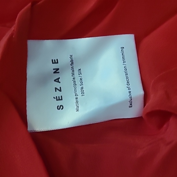 Nwt! Sezane Debby silk top red - Picture 7 of 7